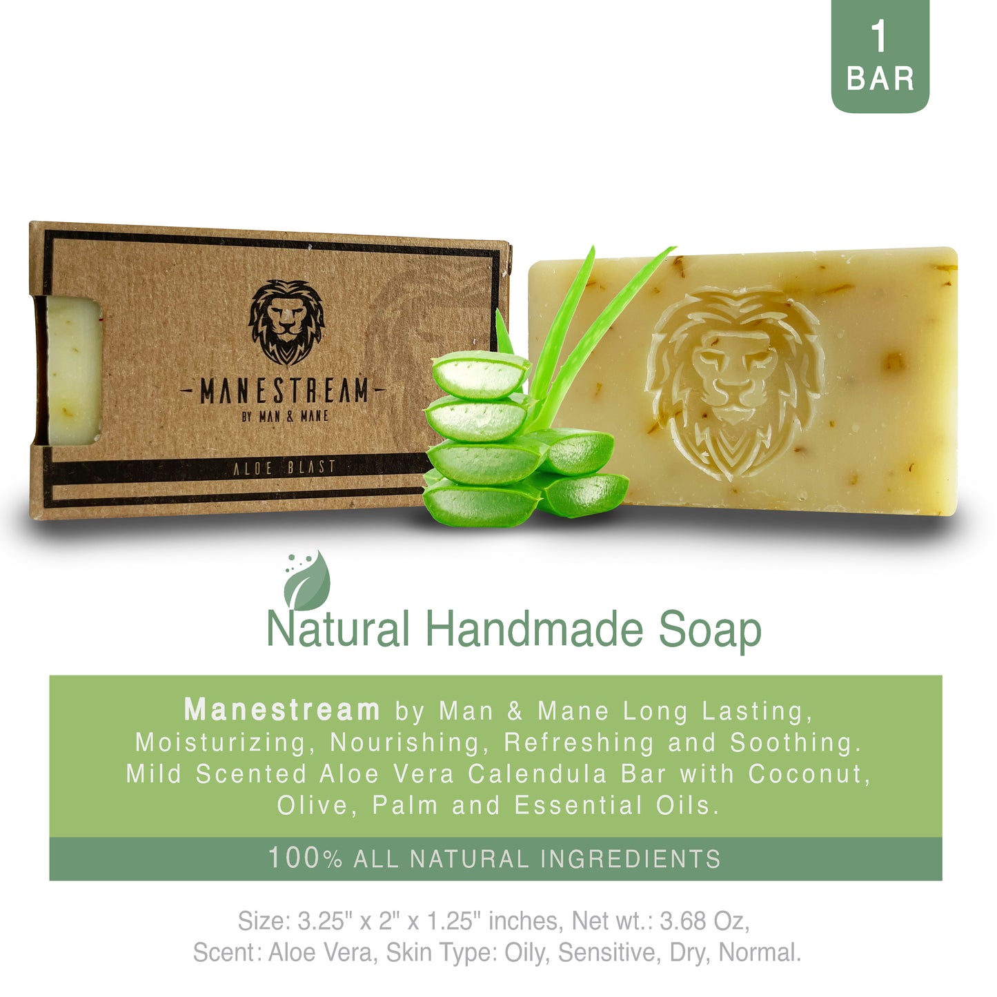 Natural Handmade Skin & Shampoo Bar Soap