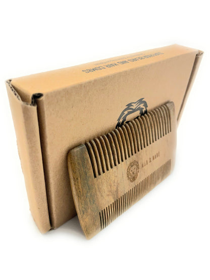 Green Sandalwood Beard Comb