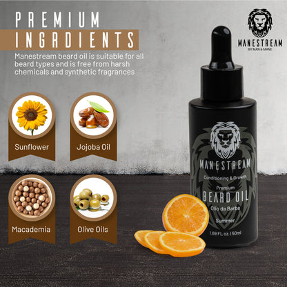 ManeStream by Man & Mane Beard Oil - Summer (Orange)