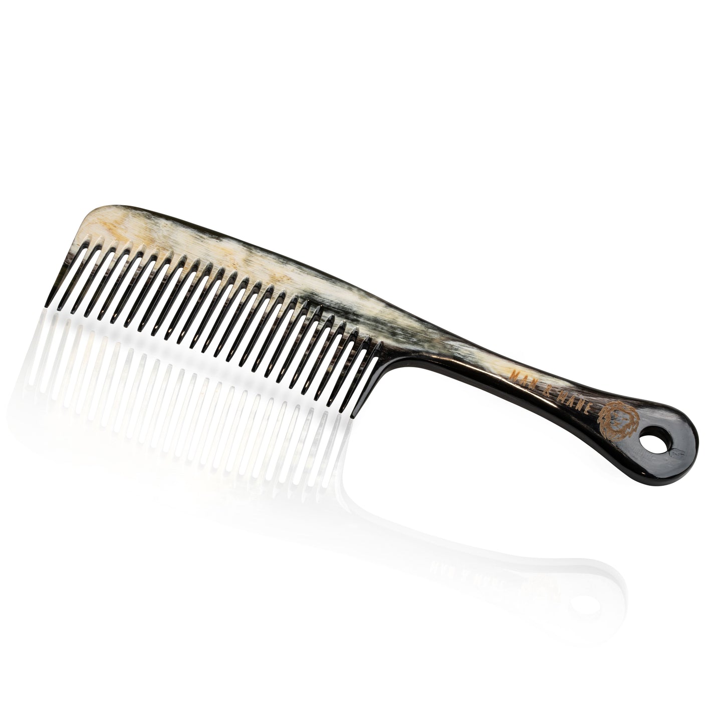 Premium Handmade Oxhorn Narrow Tooth Detangling & Styling Comb for Men & Women