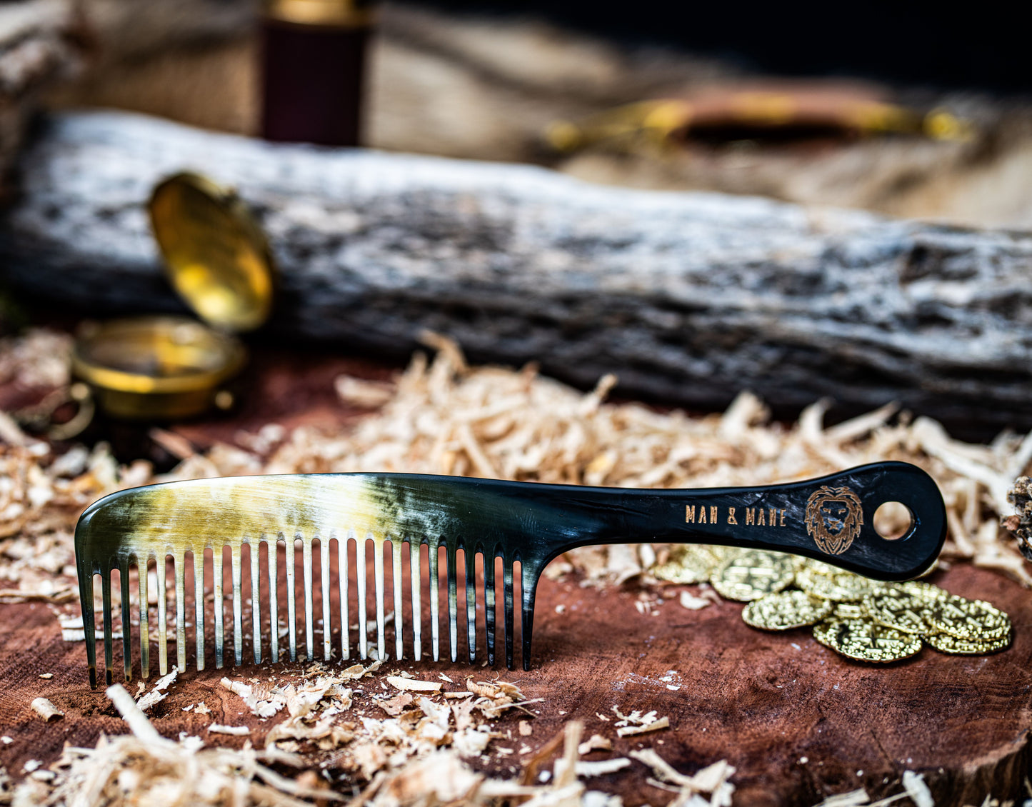 Premium Handmade Oxhorn Narrow Tooth Detangling & Styling Comb for Men & Women