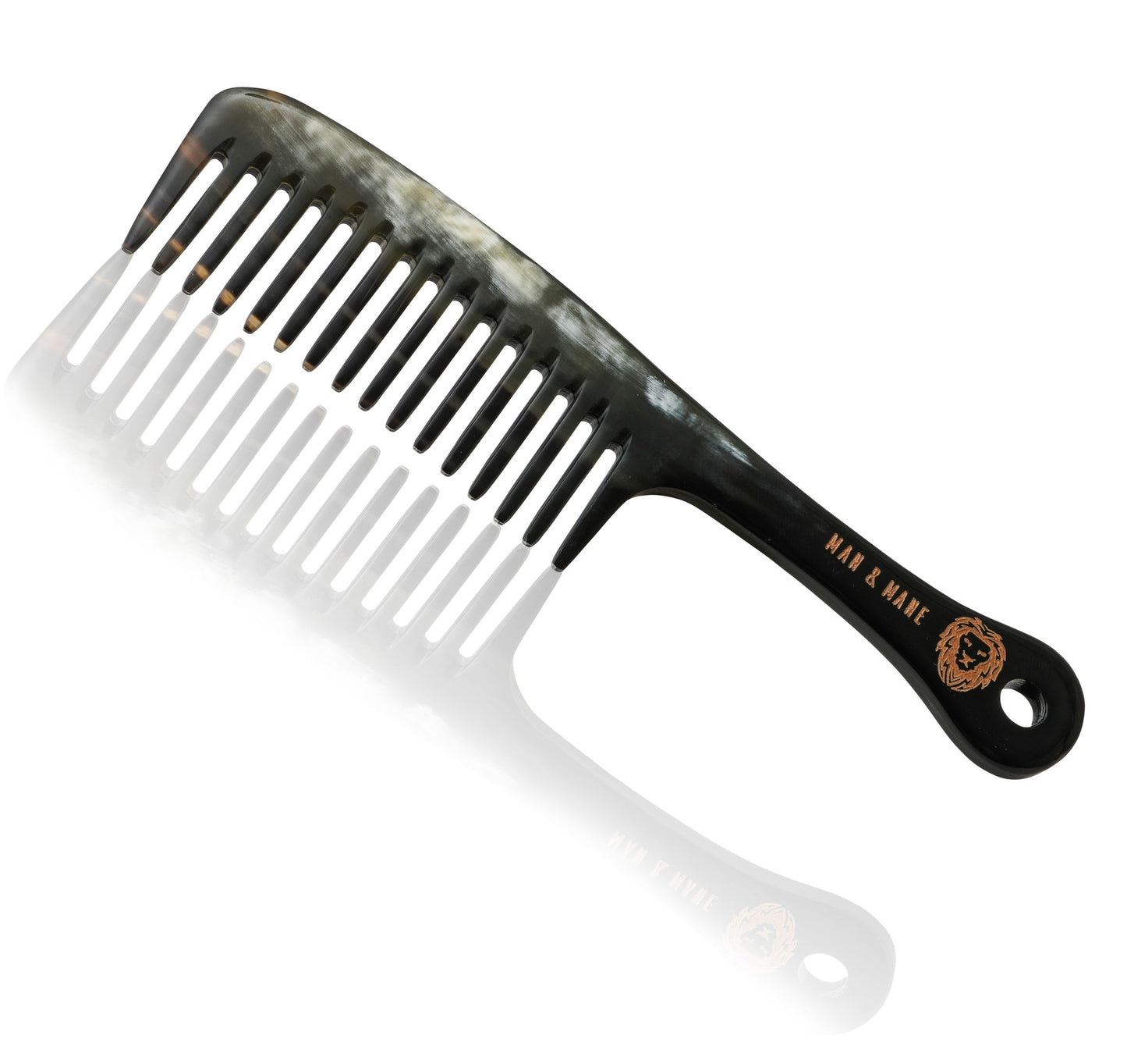 Premium Handmade Oxhorn Wide Tooth Detangling & Styling Comb for Men & Women