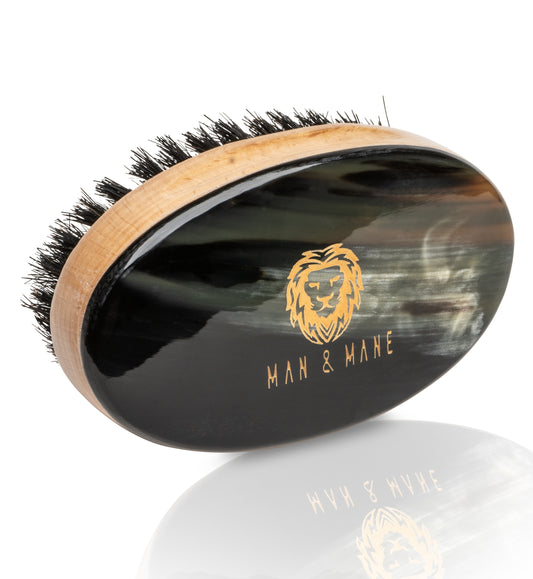 Premium Handmade Military Style Ox-horn Hair Brush