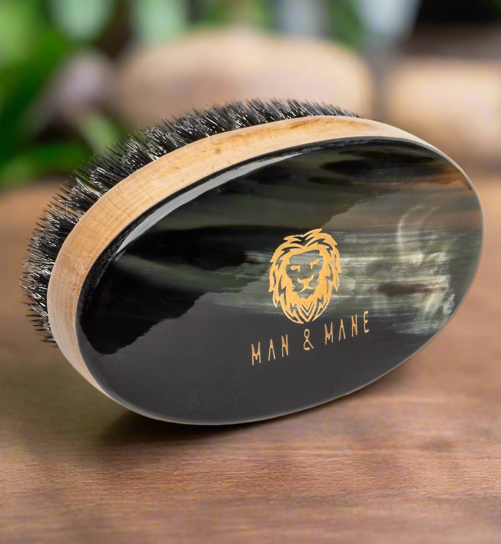 Premium Handmade Military Style Ox-horn Hair Brush